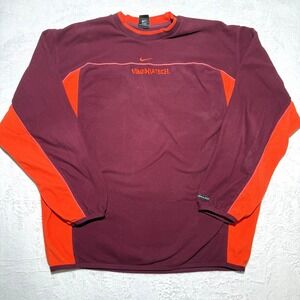 NIKE Vintage Virginia Tech Hokies Sweatshirt Mens XL NCAA Center Swoosh